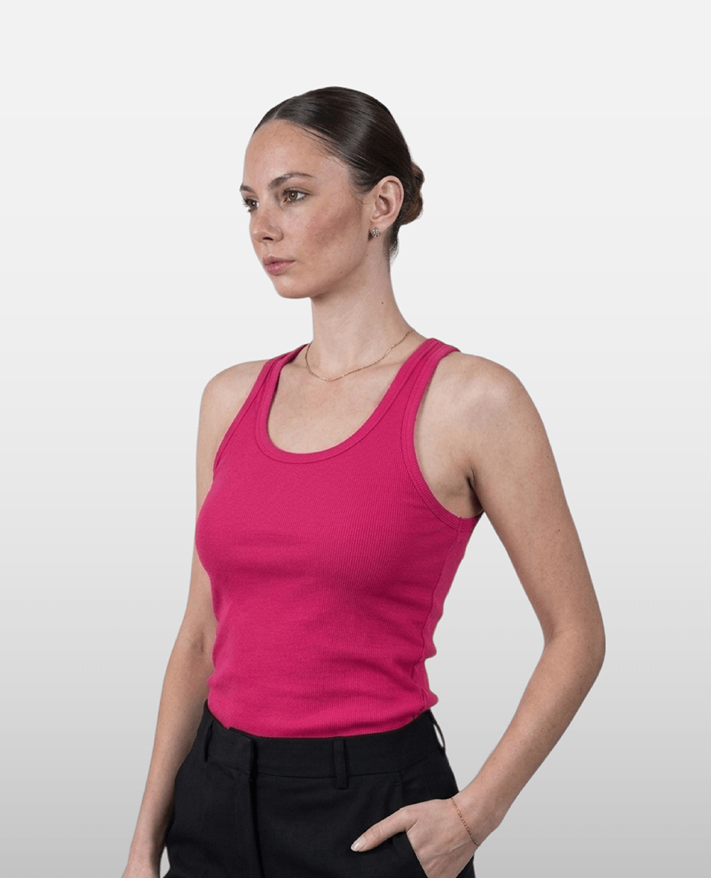 Tanktop Fucsia Slim Fit Swiftly Tech | Pima Cotton Women
