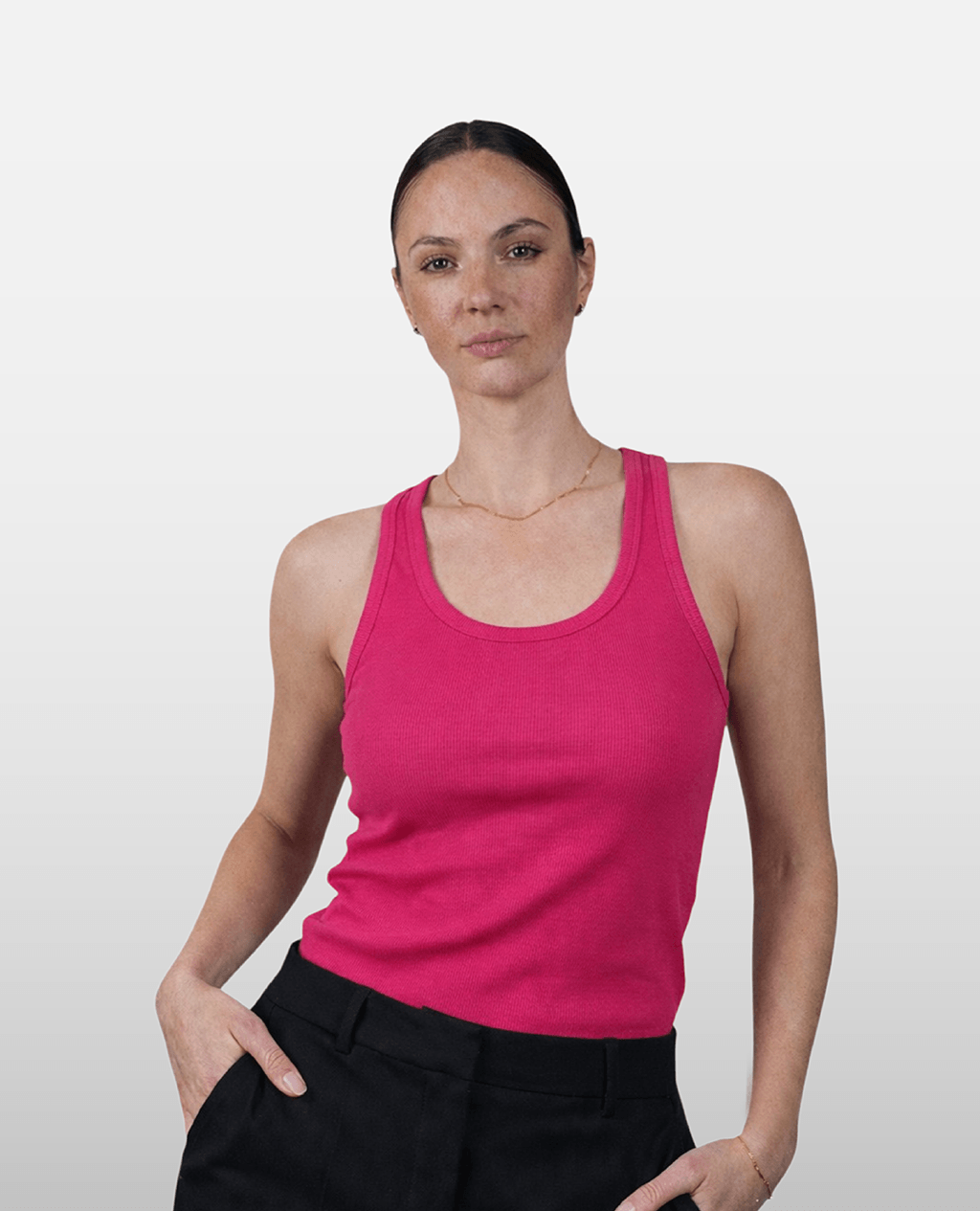 Tanktop Fucsia Slim Fit Swiftly Tech | Pima Cotton Women