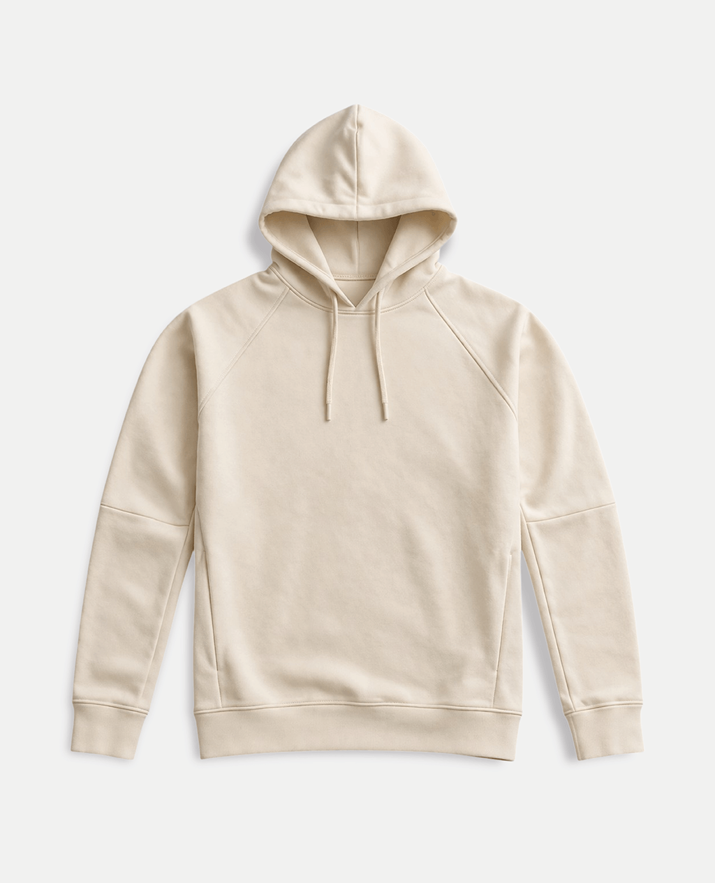 Hoodie Cream Lightweight Round Neck | Pima Cotton