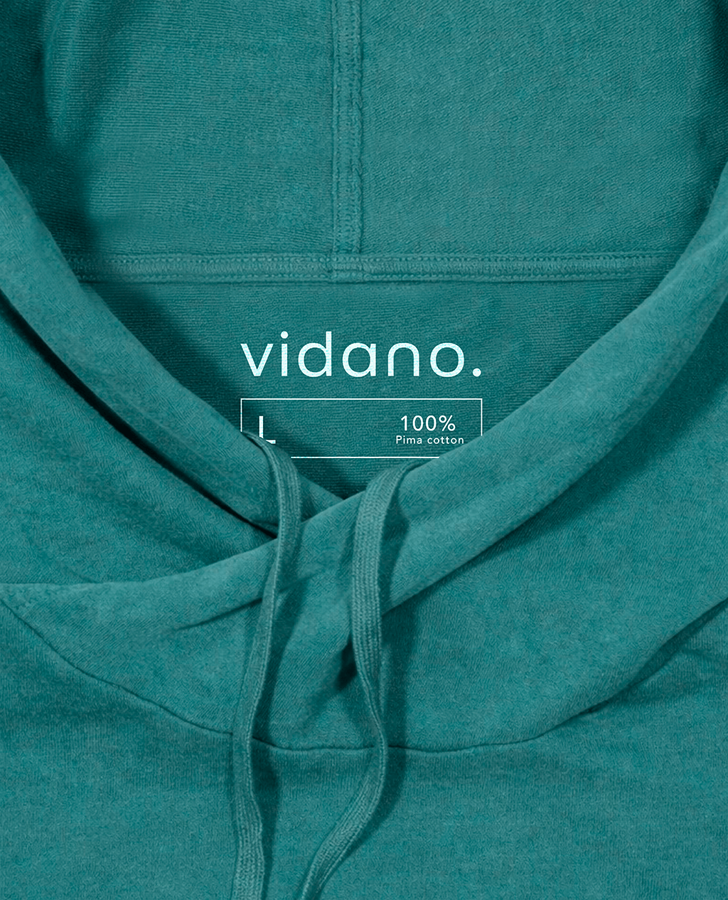 Hoodie Green Lightweight Cross Neck | Pima Cotton