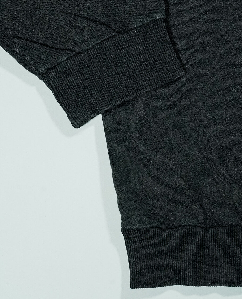 Hoodie Black Lightweight Cross Neck | Pima Cotton