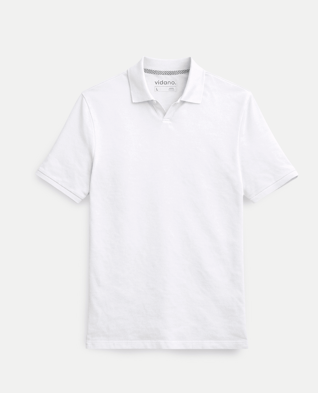 Polo White Open Collar | Pima Cotton Men