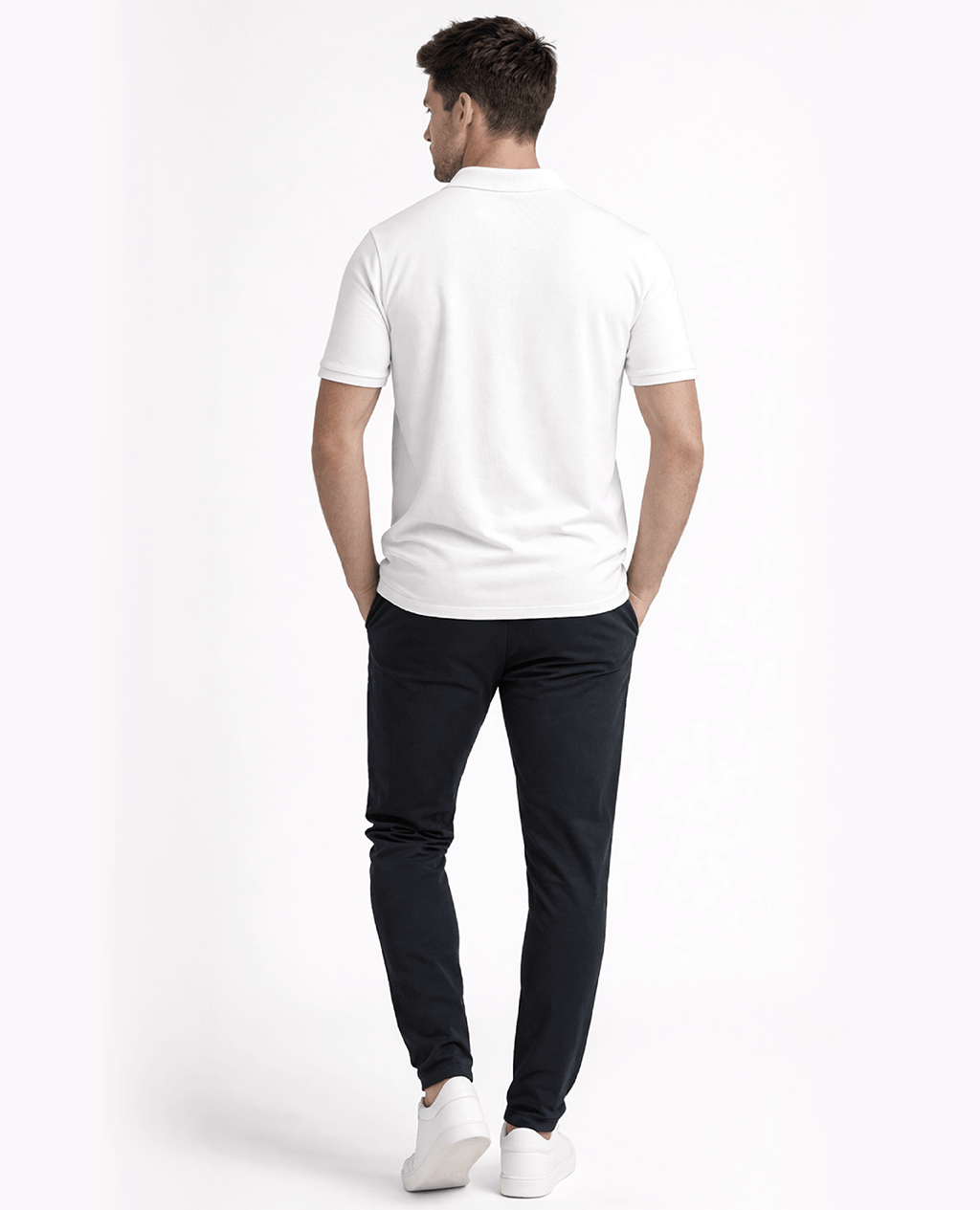 Polo Navy Blue Open Collar | Pima Cotton Men