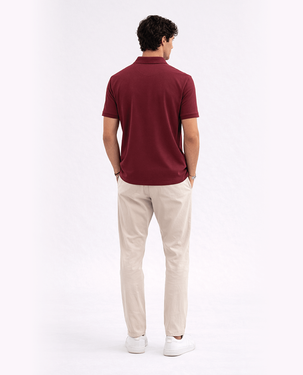 Polo Navy Blue Open Collar | Pima Cotton Men