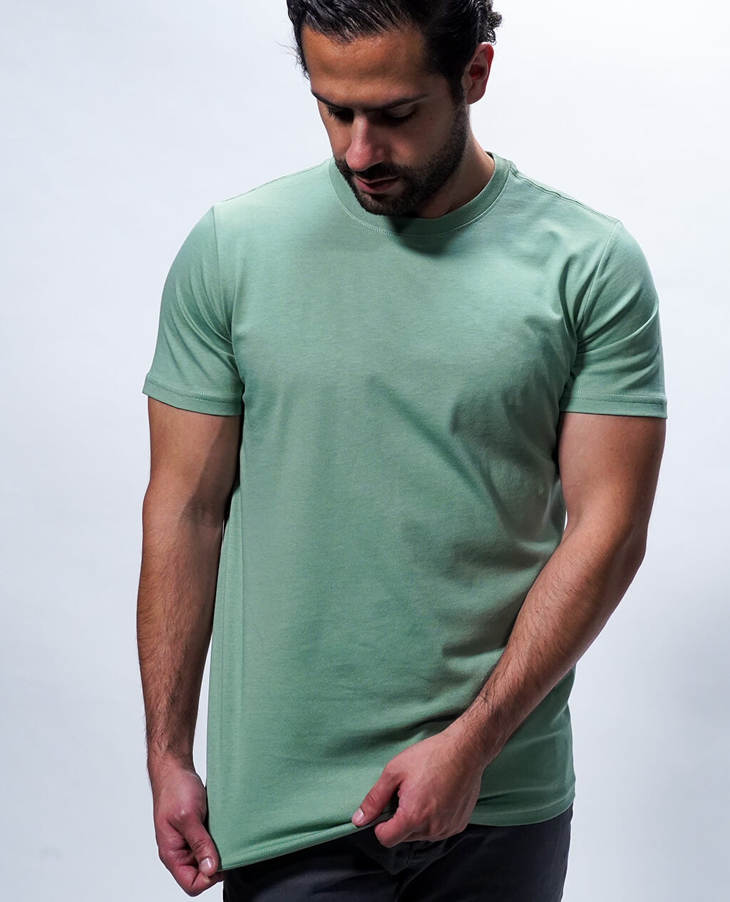 T-Shirt Aqua Round Neck | Limited Edition Pima Cotton Men