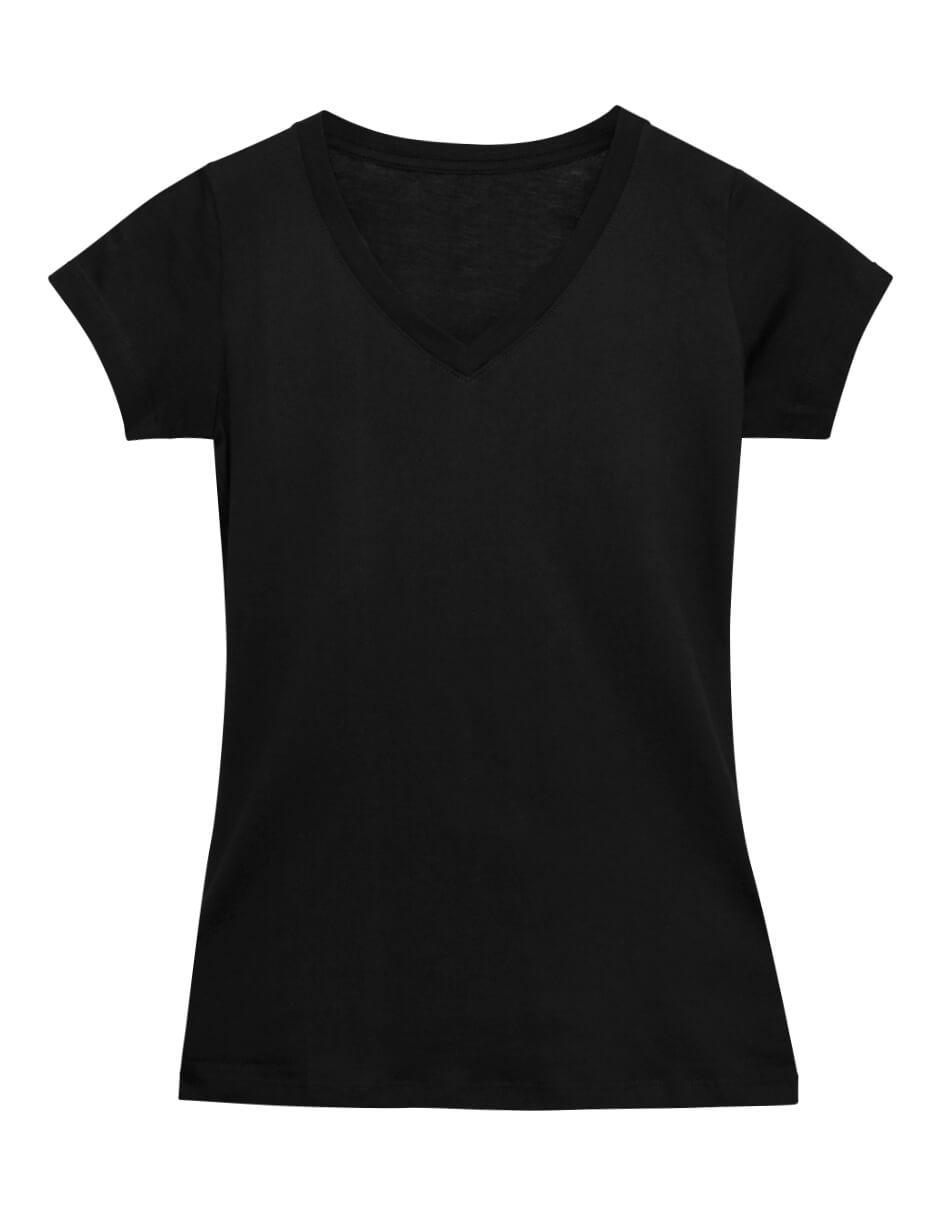 T-Shirt Black V Neck | Pima Cotton Women