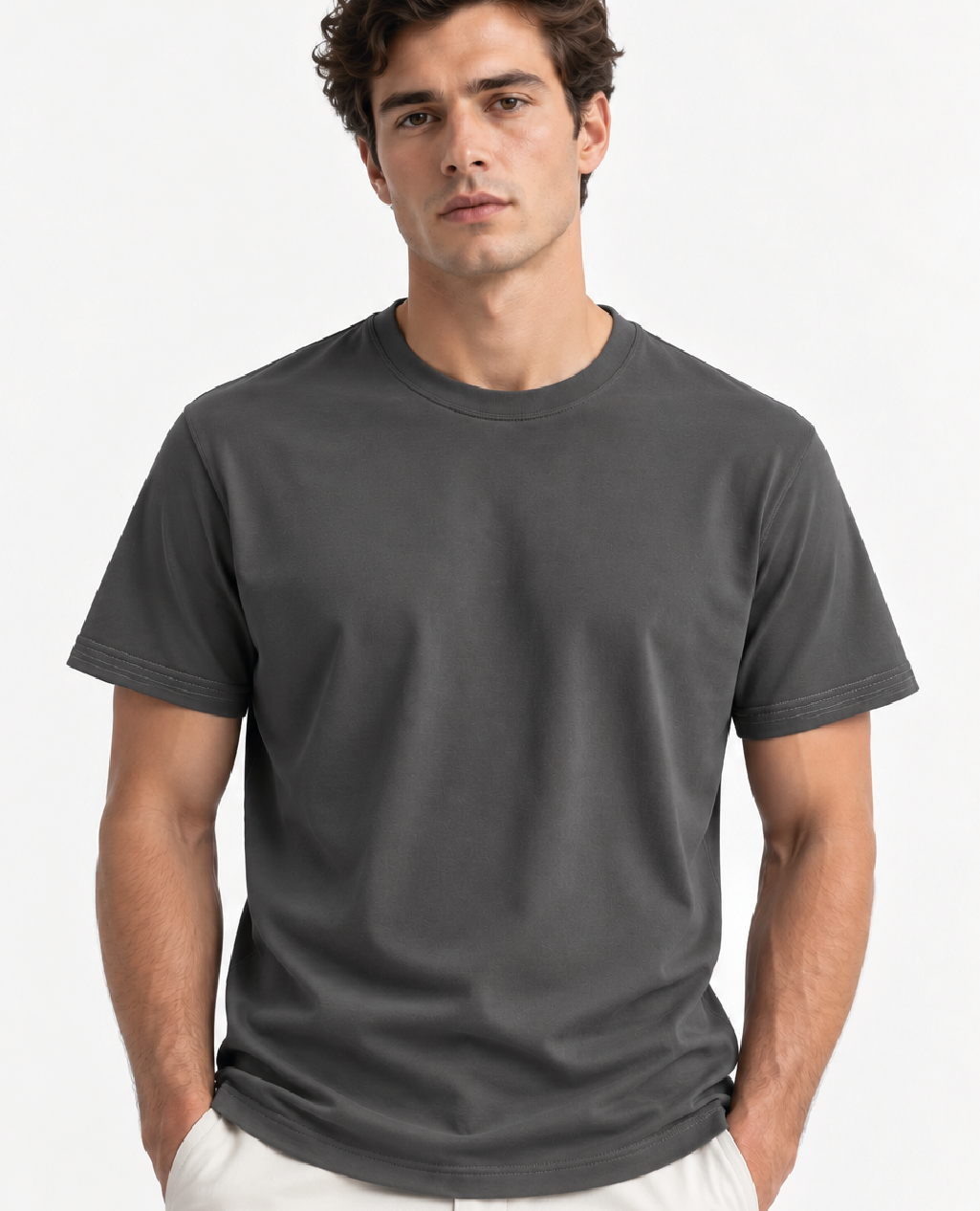 T-Shirt Deep Charcoal Round Neck | Sorona Line Men