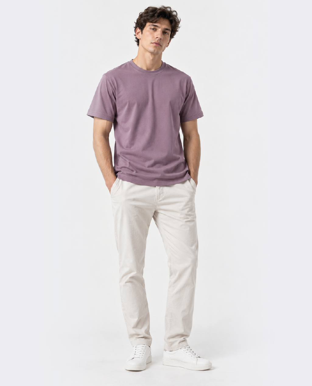 T-Shirt Dusty Mauve Round Neck | Sorona Line Men