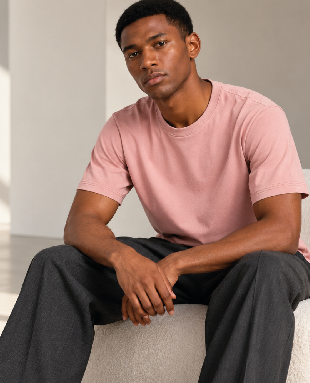 T-Shirt Dusty Rose Round Neck | Sorona Line Men