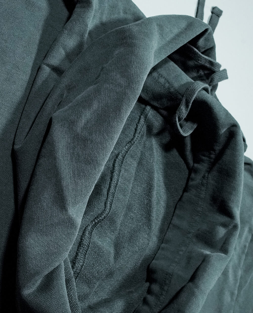 Hoodie Gray Lightweight Cross Neck | Pima Cotton