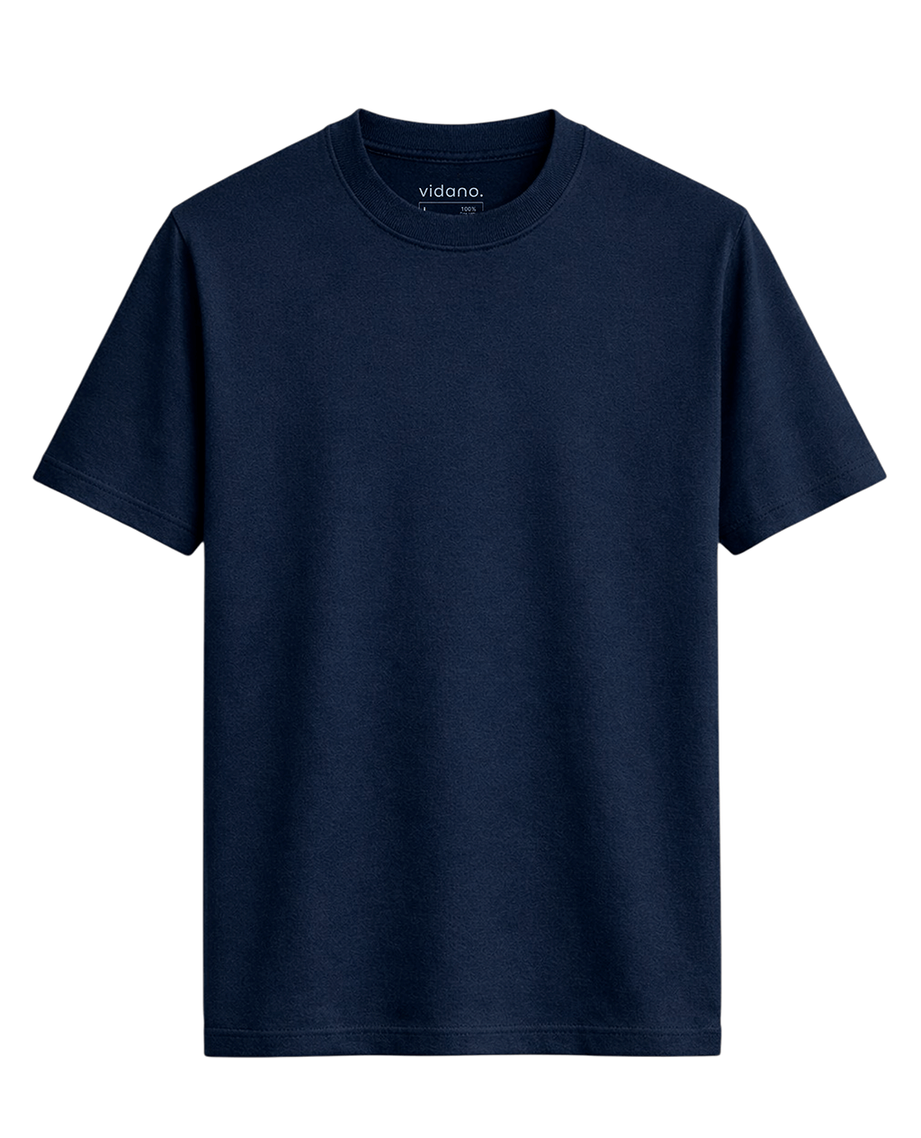 T-Shirt Navy Blue Round Neck | Pima Cotton Men
