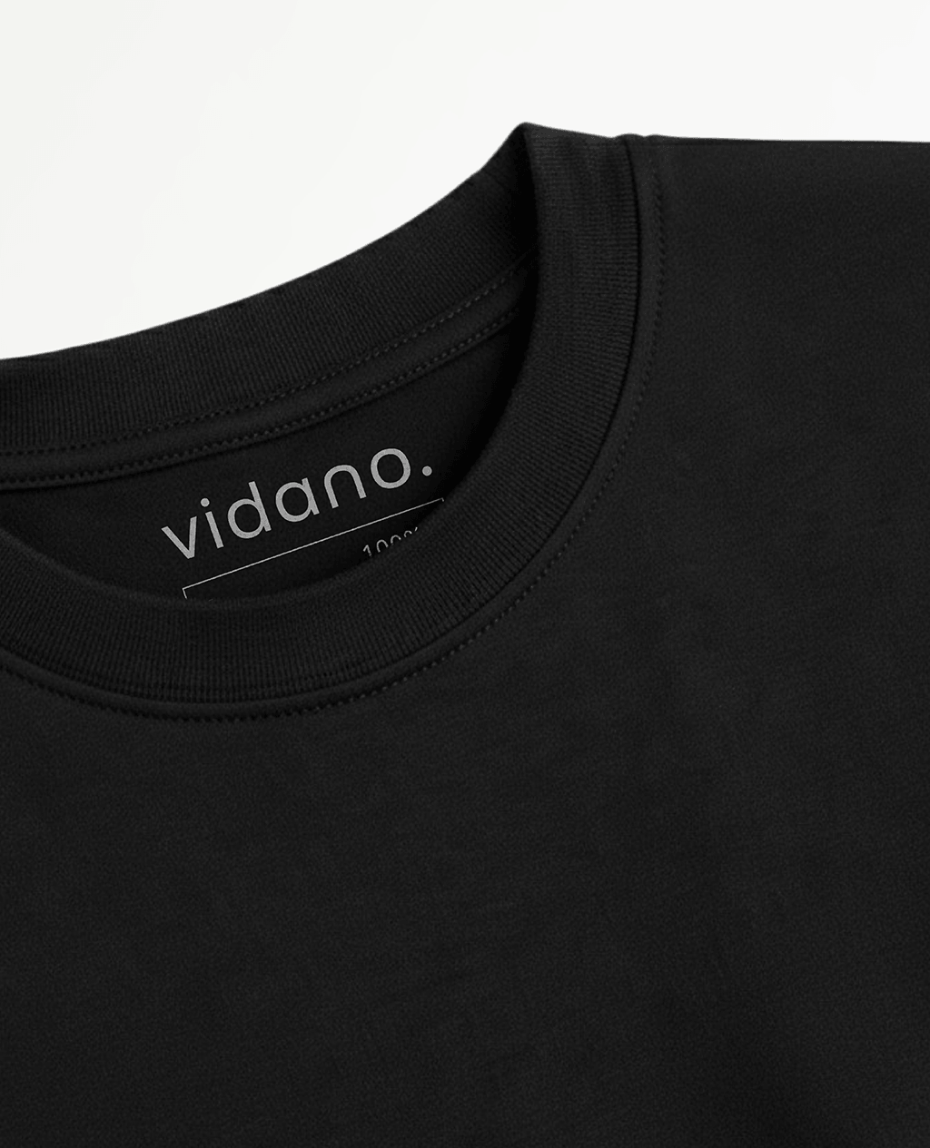 T-Shirt Black Round Neck | Pima Cotton Men