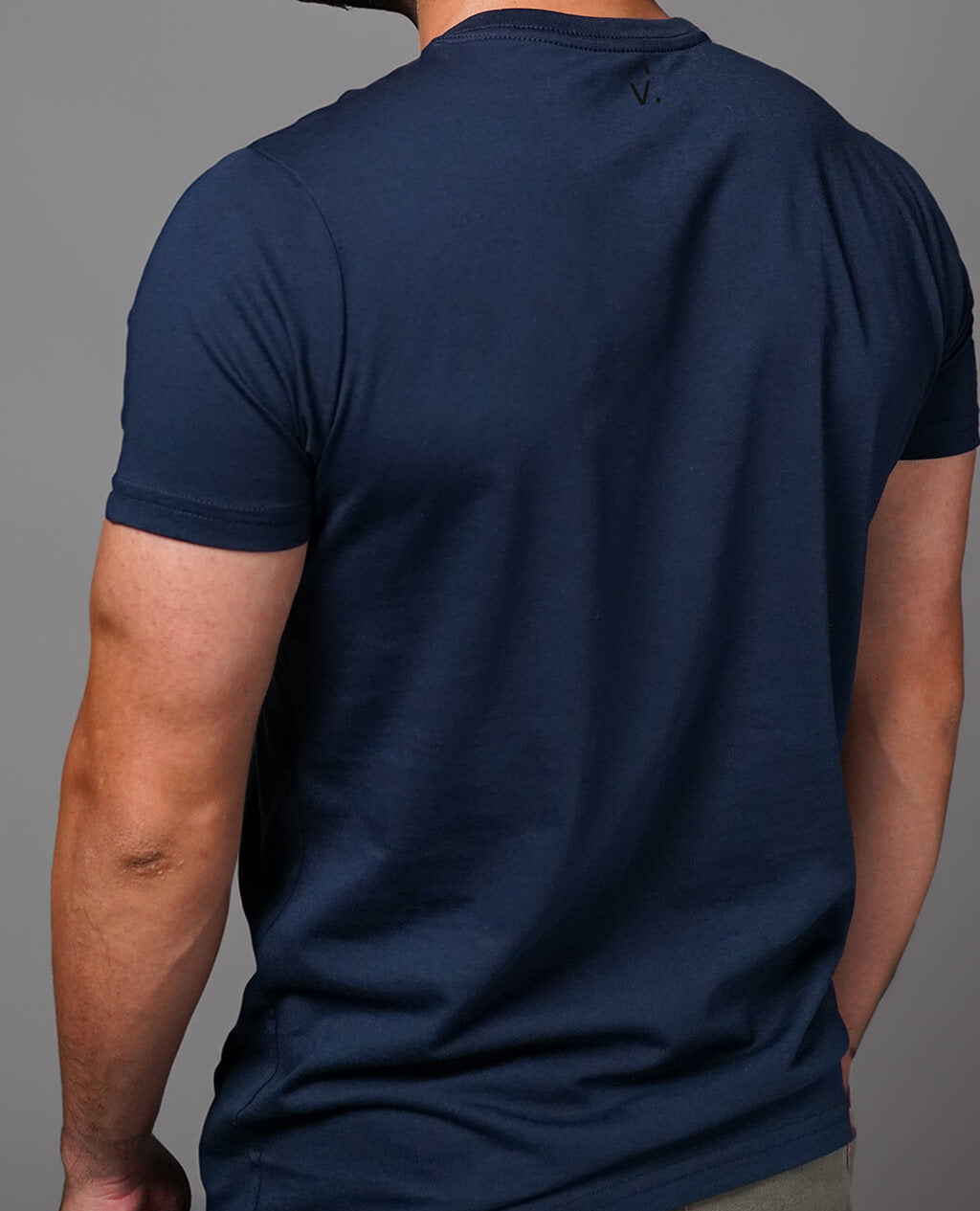 T-Shirt Navy Blue Round Neck | Pima Cotton Men