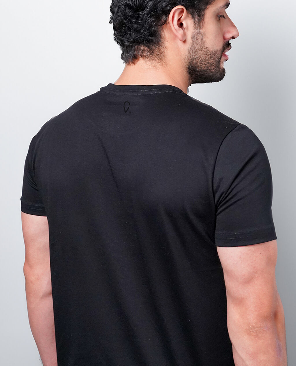 T-Shirt Black Round Neck | Pima Cotton Men