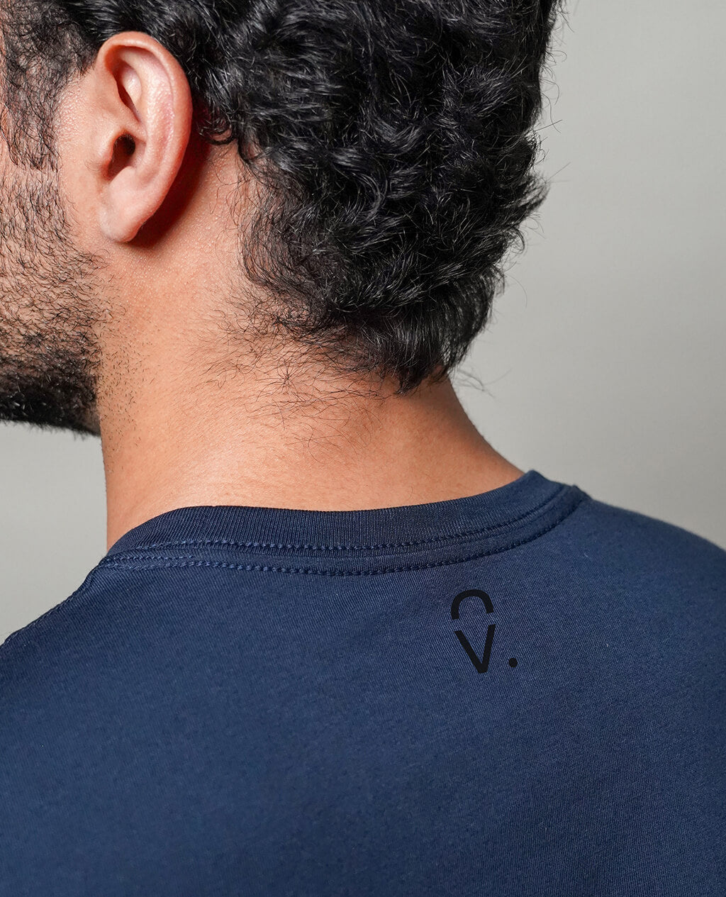 T-Shirt Navy Blue Round Neck | Pima Cotton Men