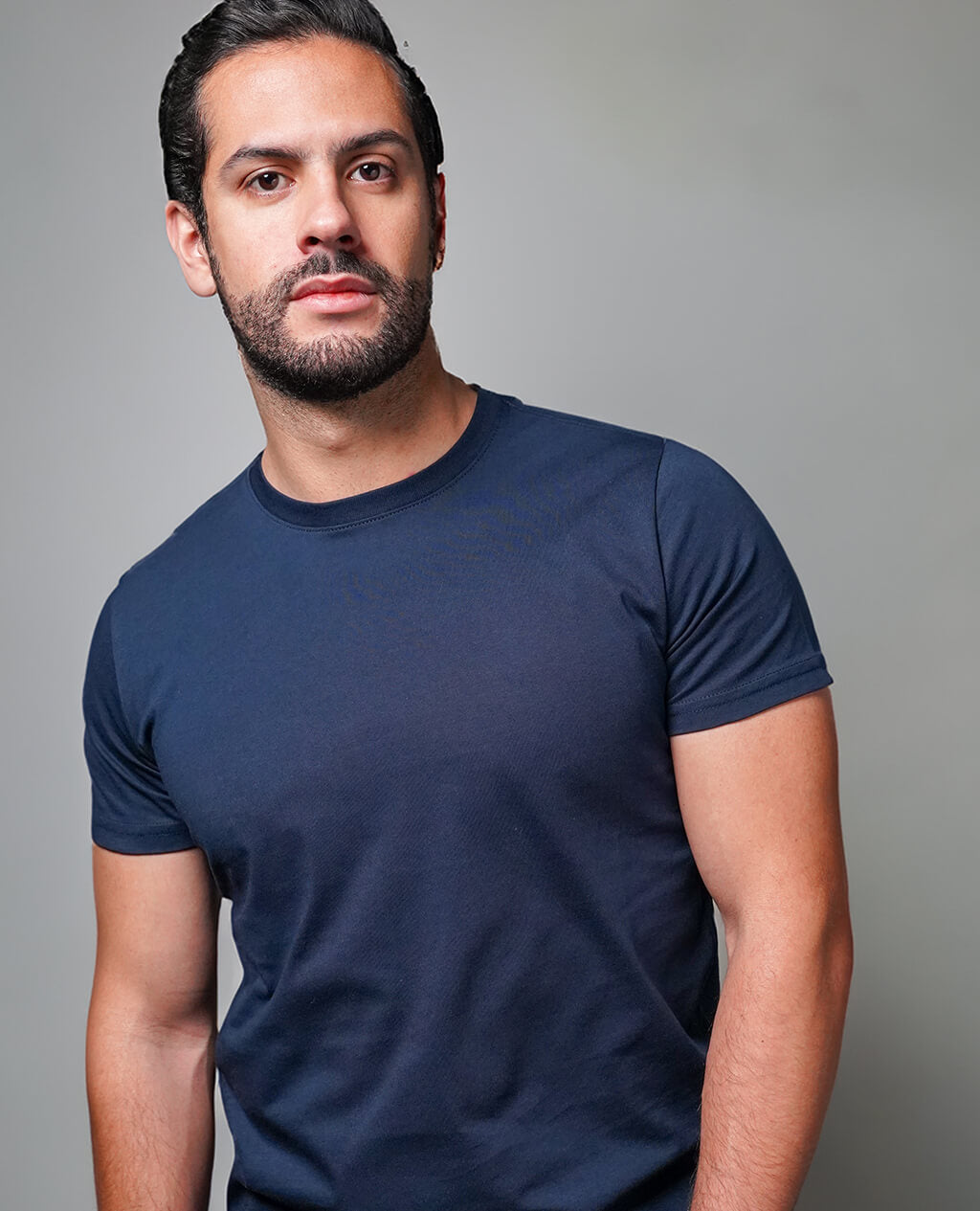 3-Pack T-Shirts Navy Blue Round Neck | Premium Pima Cotton Men