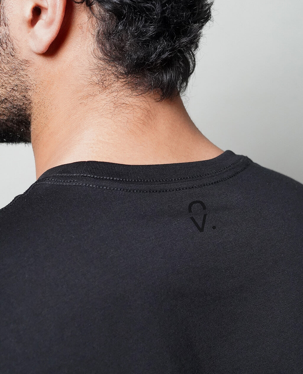 T-Shirt Black Round Neck | Pima Cotton Men