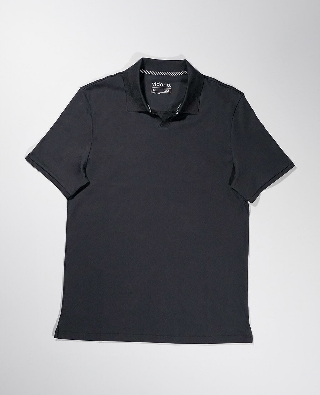 Polo Black Open Collar | Pima Cotton Men