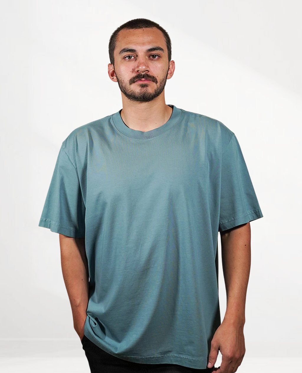 T-Shirt Oversized Steel Blue | Pima Cotton
