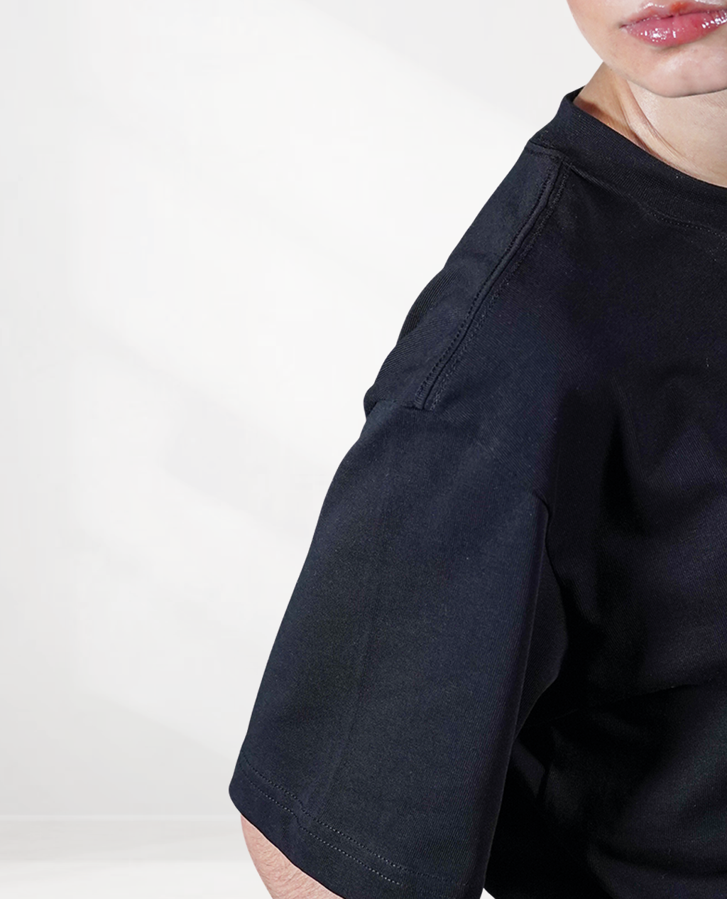 T-Shirt Oversized Black | Pima Cotton
