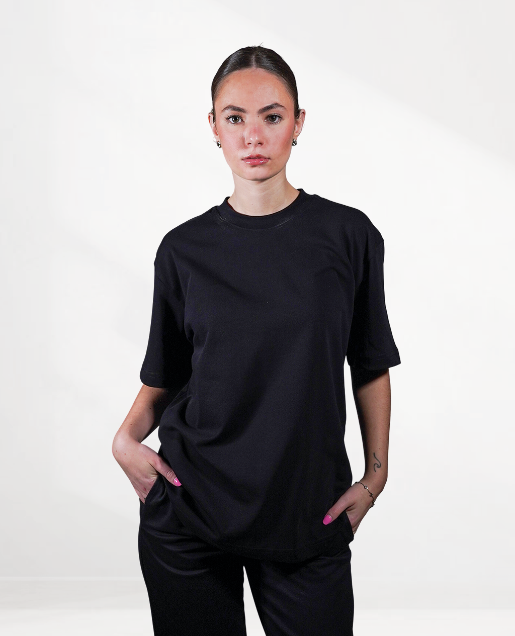 T-Shirt Oversized Black | Pima Cotton