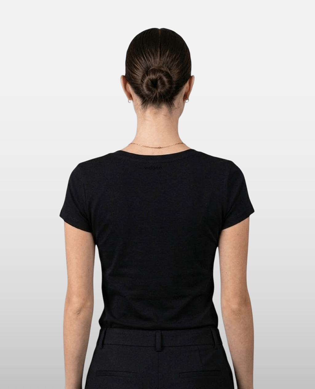 T-Shirt Black V Neck | Pima Cotton Women