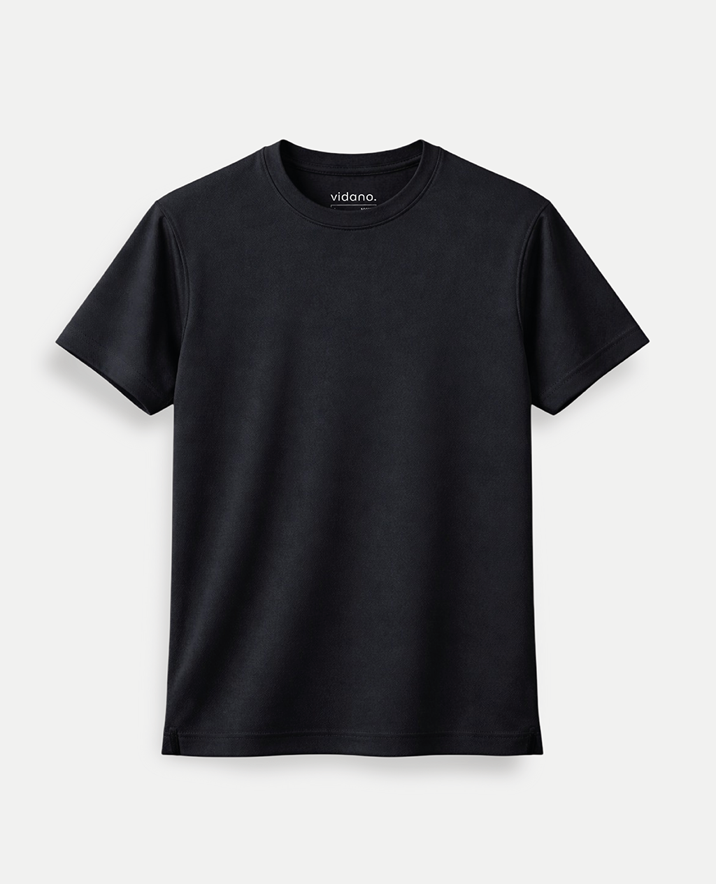 T-Shirt Black Round Neck | Pima Cotton Men