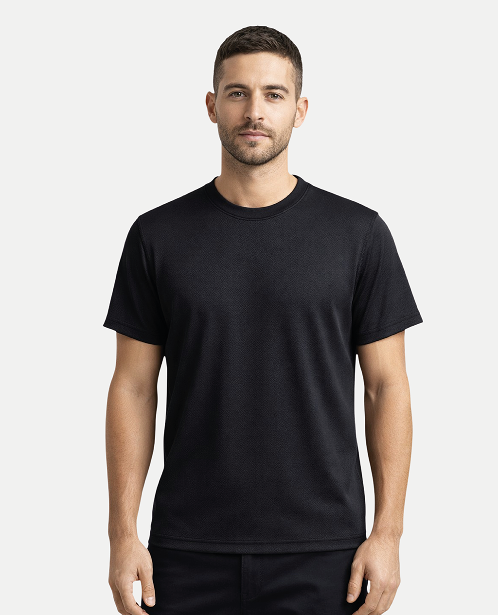 T-Shirt Black Round Neck | Pima Cotton Men