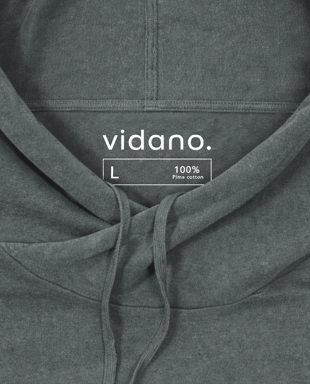 Hoodie Gray Lightweight Cross Neck | Pima Cotton