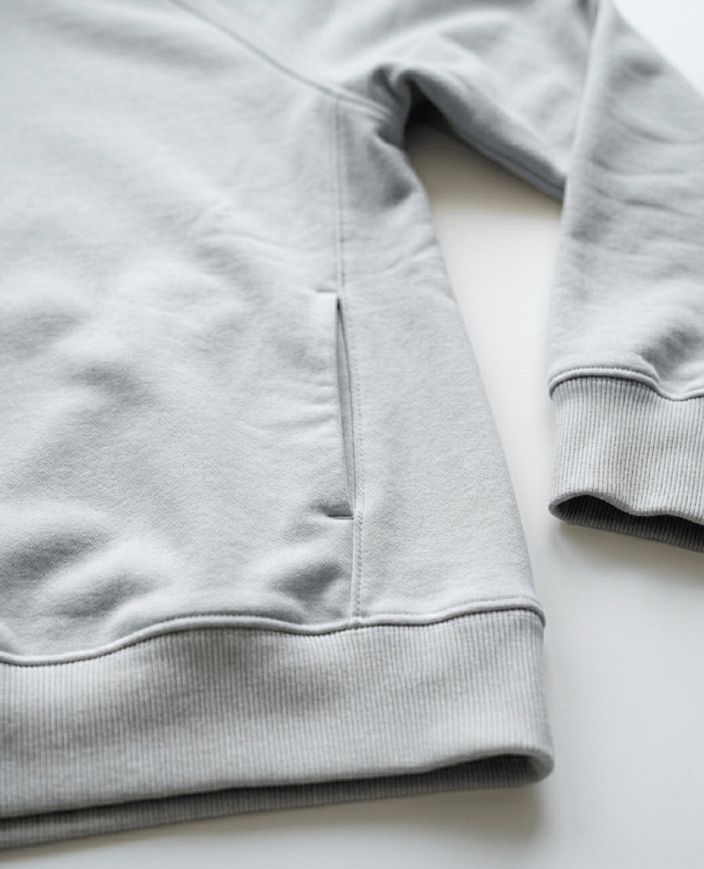 Hoodie Gray Lightweight Cross Neck | Pima Cotton