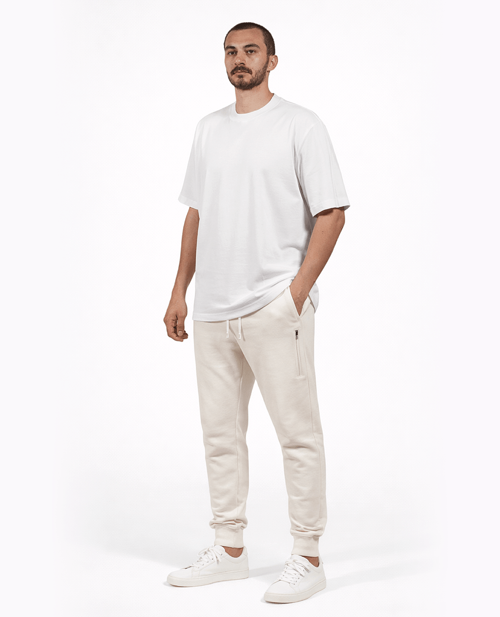 Hoodie Gray Lightweight Cross Neck | Pima Cotton