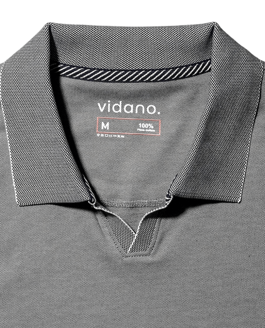 Polo Light Gray Open Collar | Pima Cotton Men