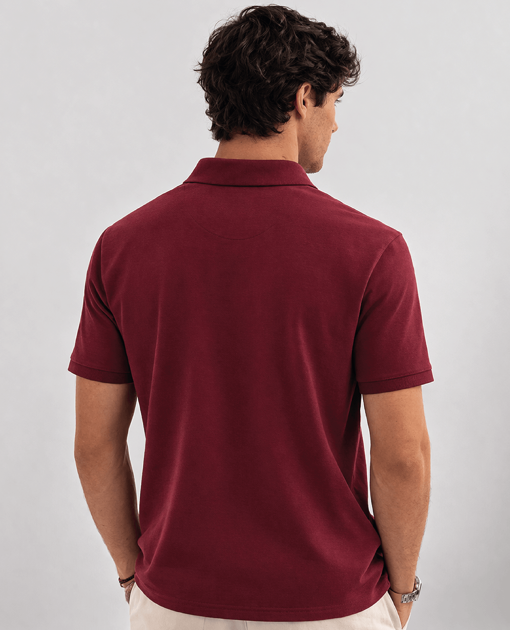 Polo Navy Blue Open Collar | Pima Cotton Men