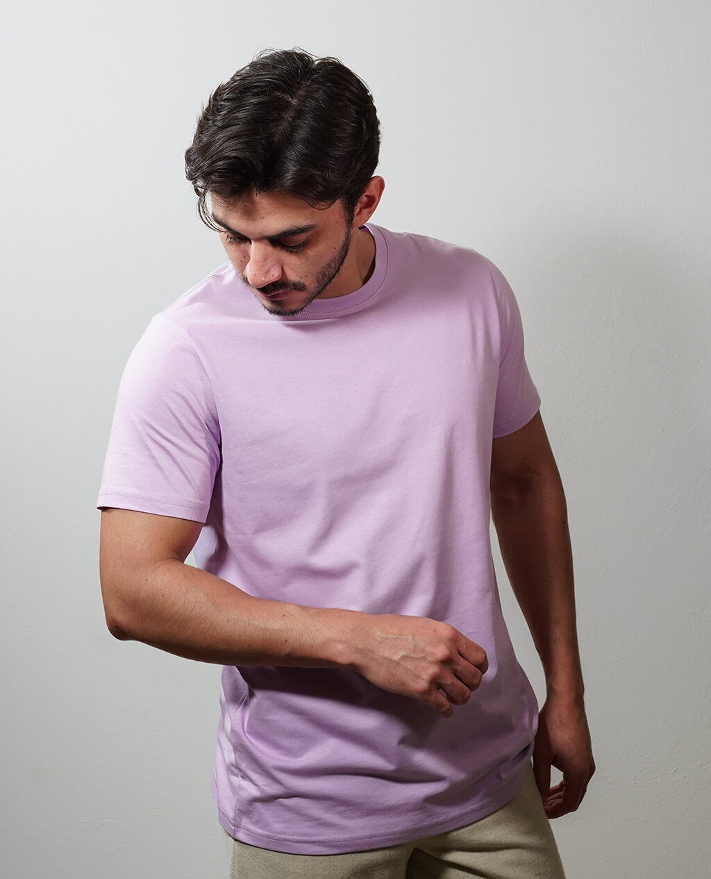3-Pack T-Shirts Lilac Round Neck | Premium Pima Cotton Men