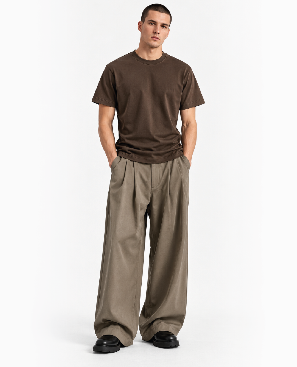 T-Shirt Dark Mocha Round Neck | Sorona Line Men
