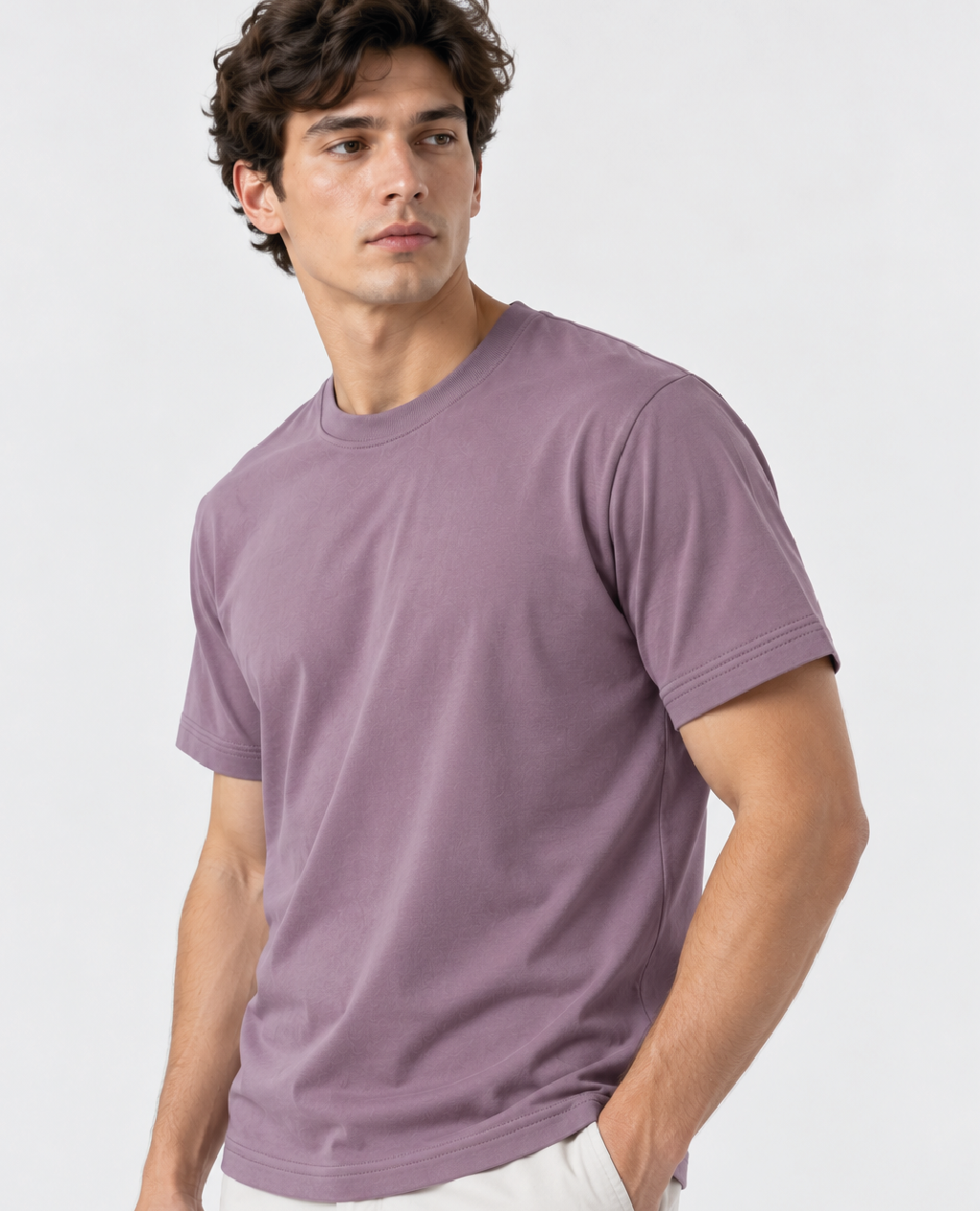T-Shirt Dusty Mauve Round Neck | Sorona Line Men