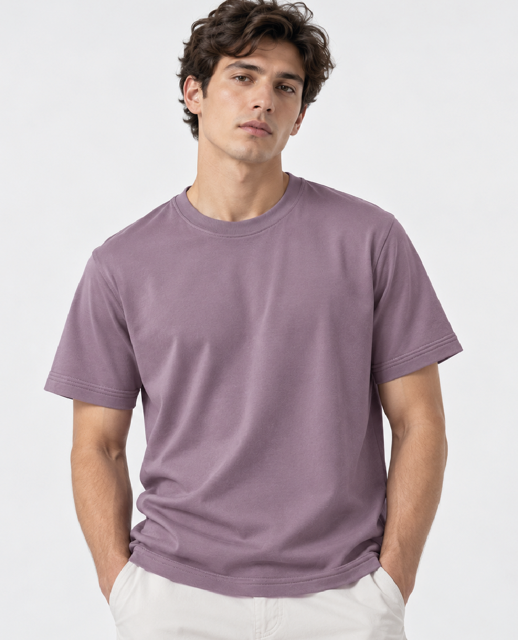 T-Shirt Dusty Mauve Round Neck | Sorona Line Men
