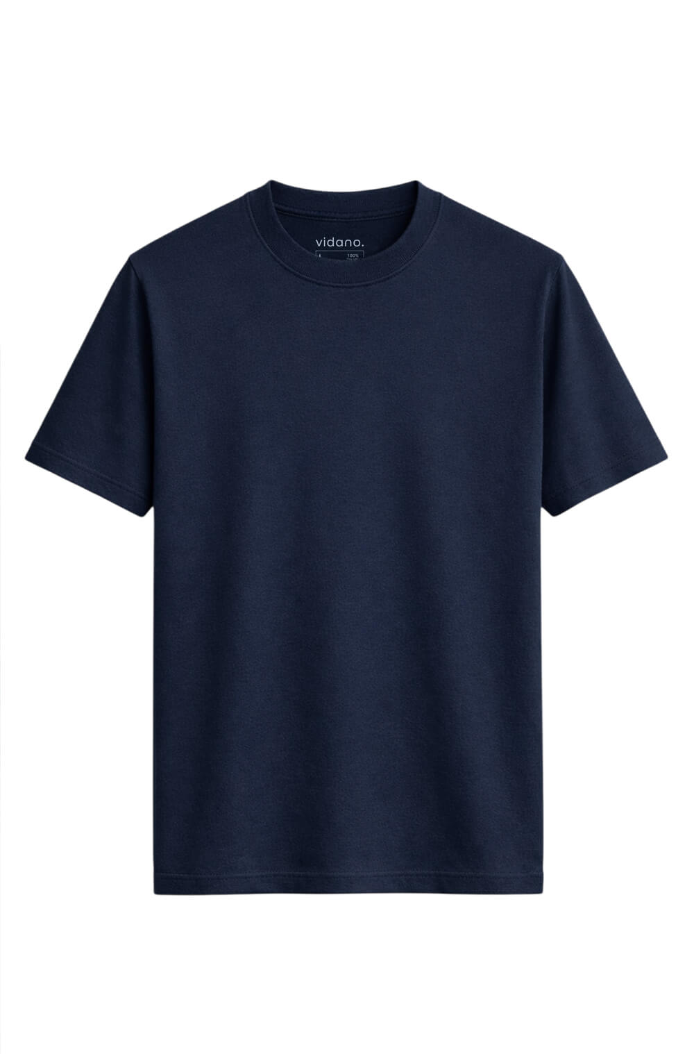 T-Shirt Navy Blue Round Neck | Pima Cotton Men