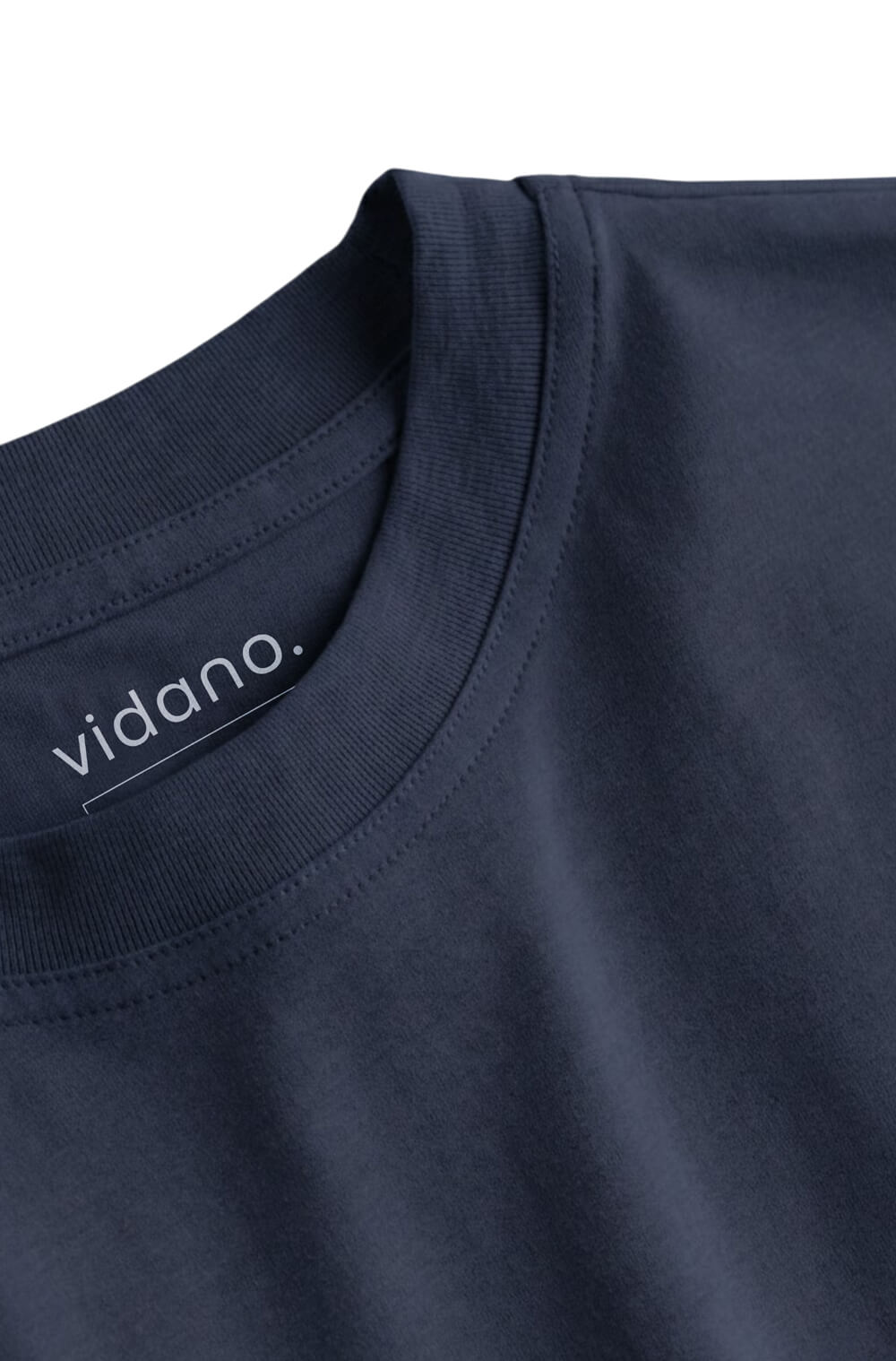 T-Shirt Navy Blue Round Neck | Pima Cotton Men