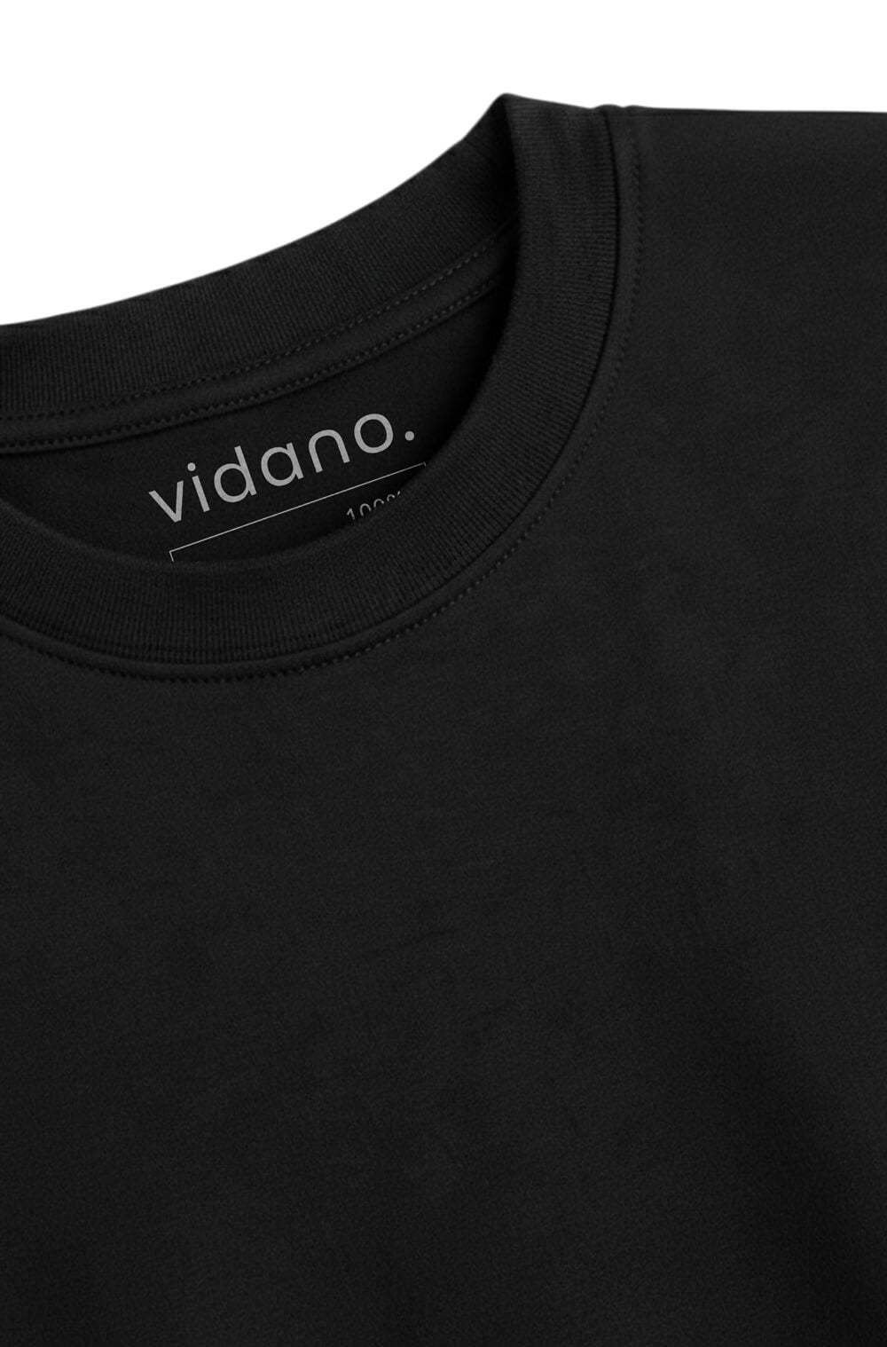 T-Shirt Black Round Neck | Pima Cotton Men