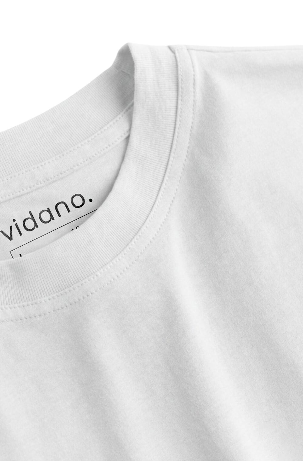 T-Shirt White Round Neck | Pima Cotton Men