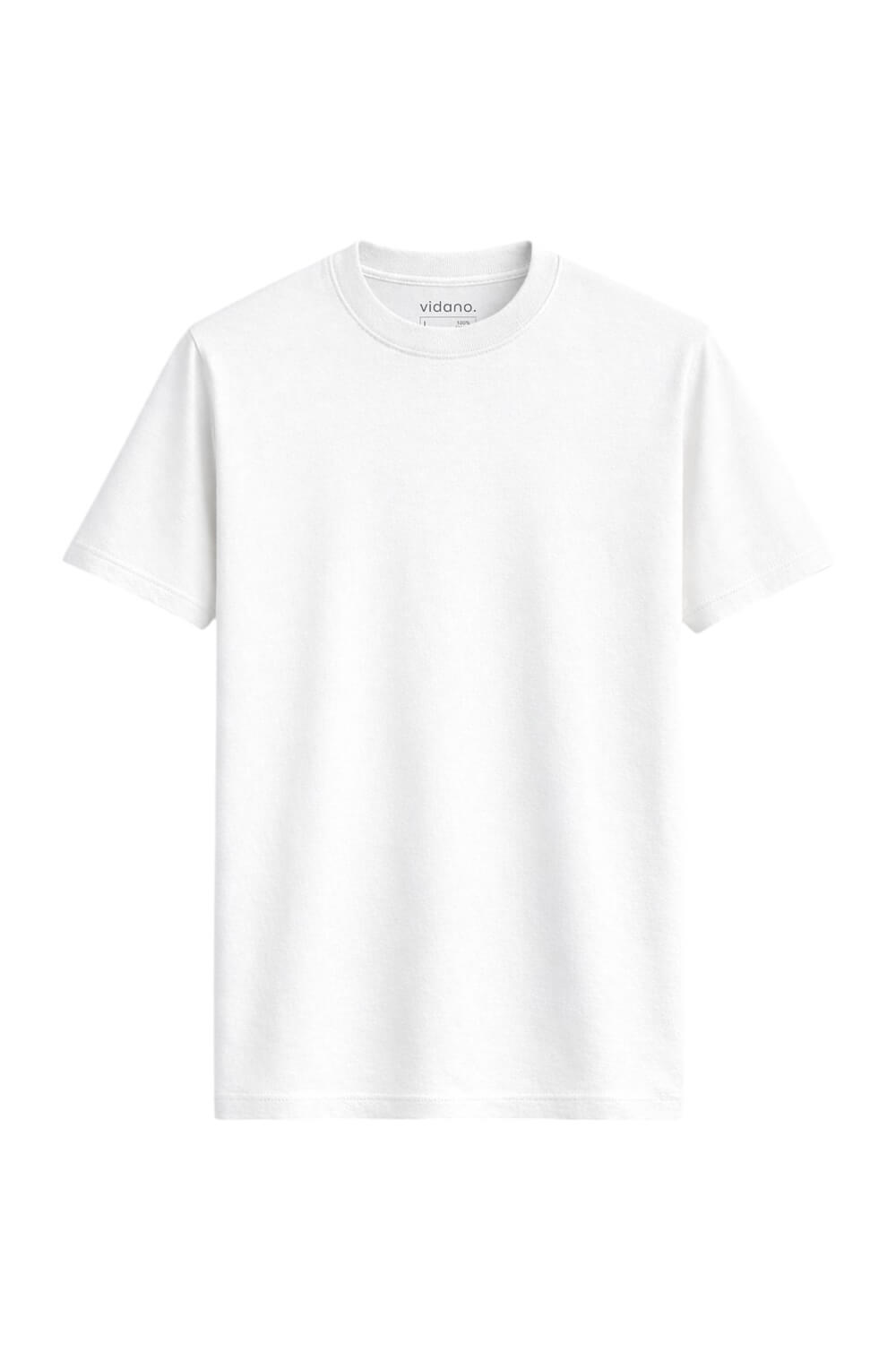 T-Shirt White Round Neck | Pima Cotton Men