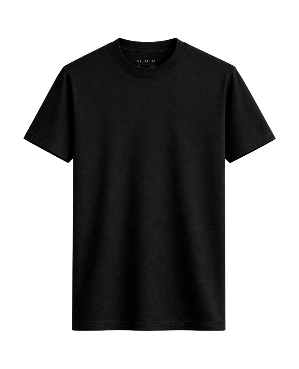 T-Shirt Black Round Neck | Pima Cotton Men