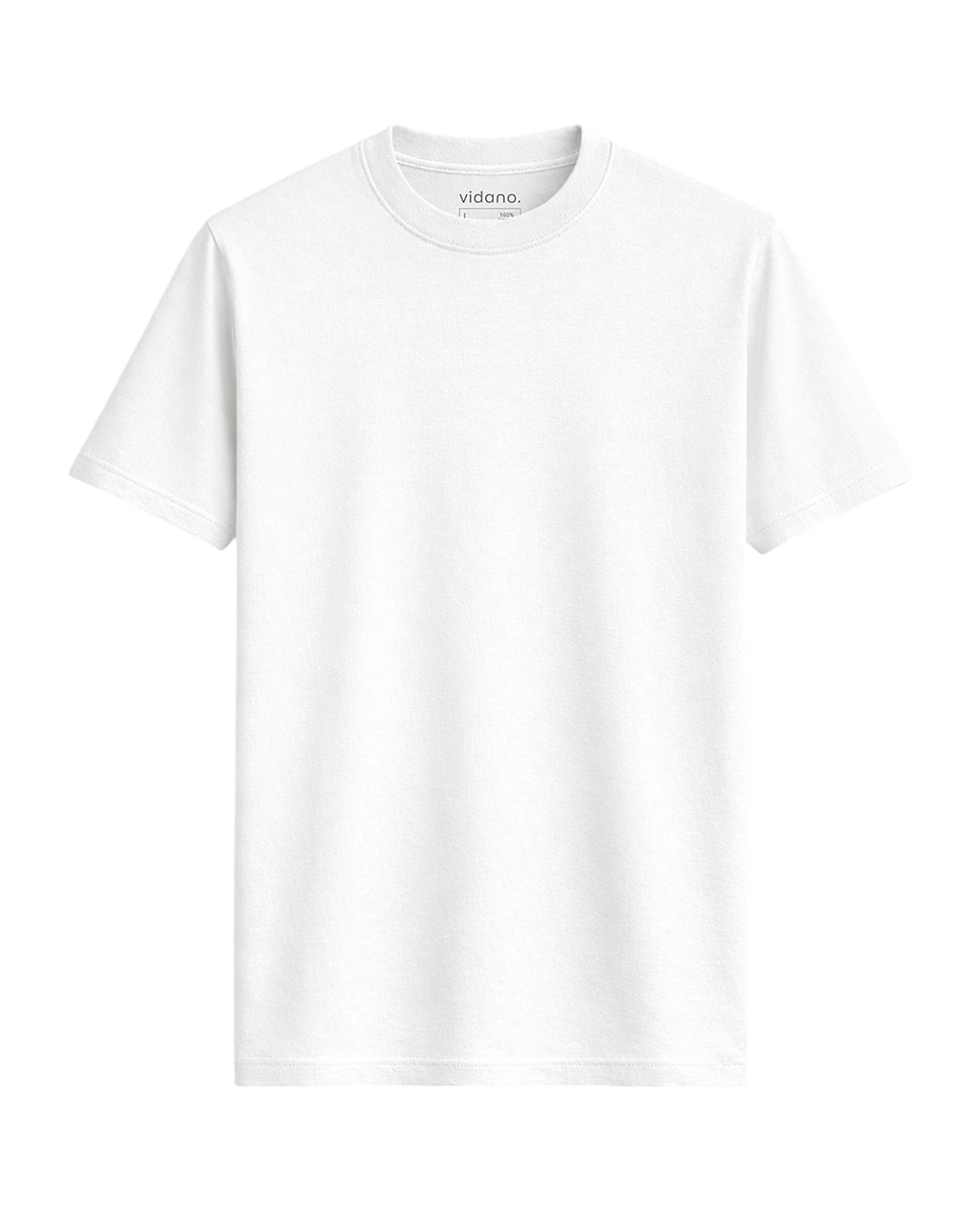 T-Shirt White Round Neck | Pima Cotton Men