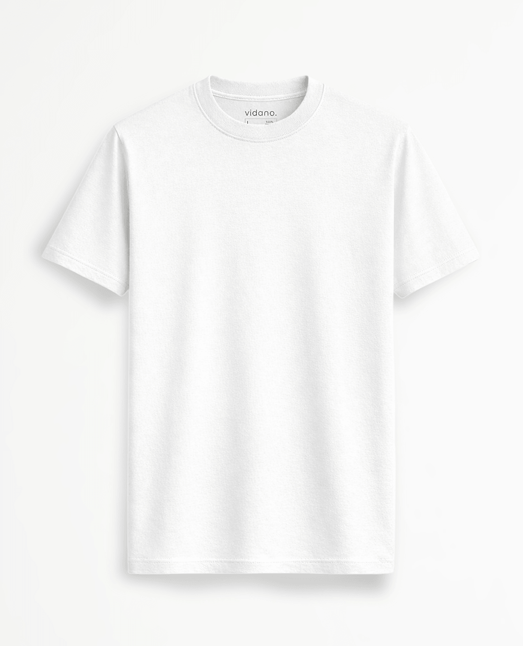 T-Shirt White Round Neck | Pima Cotton Men