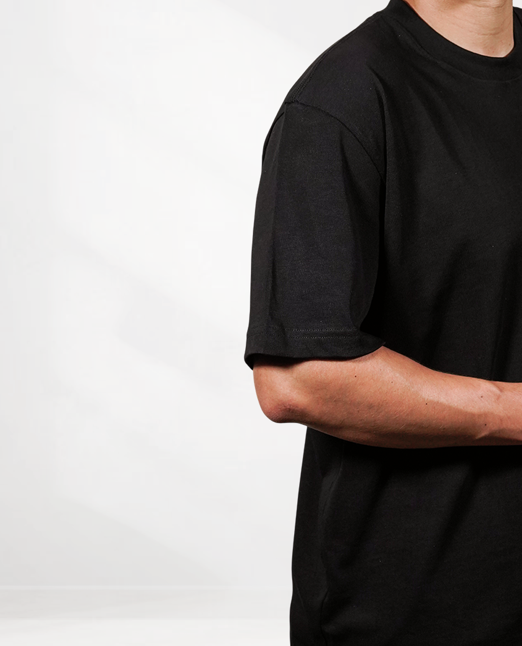 T-Shirt Oversized Black | Pima Cotton