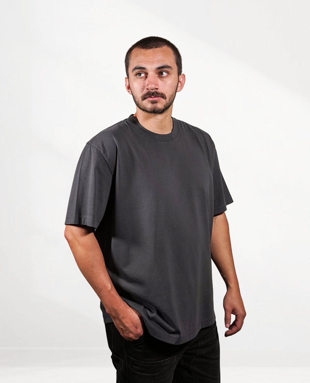 T-Shirt Oversized Charcoal Mist | Pima Cotton