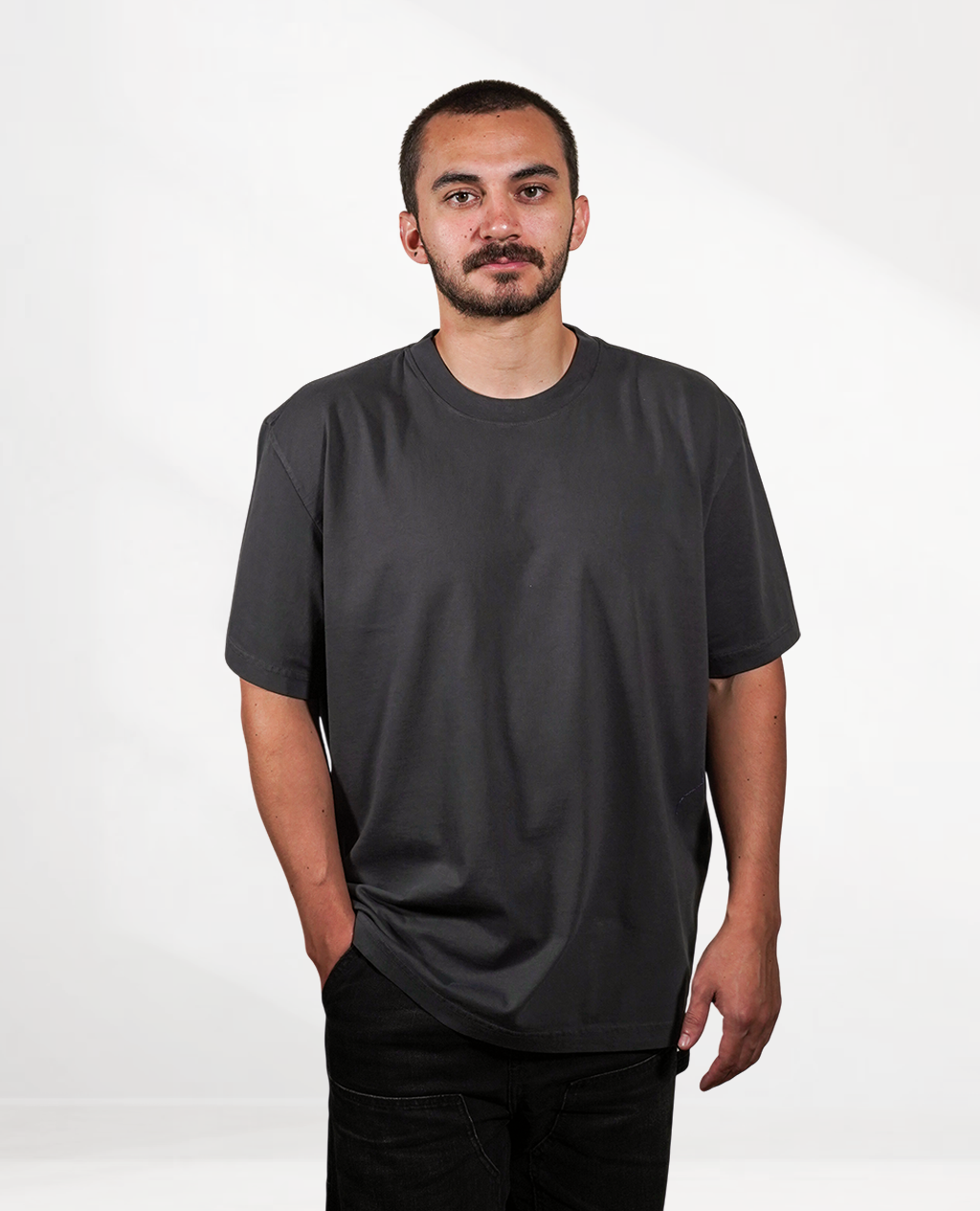 T-Shirt Oversized Charcoal Mist | Pima Cotton