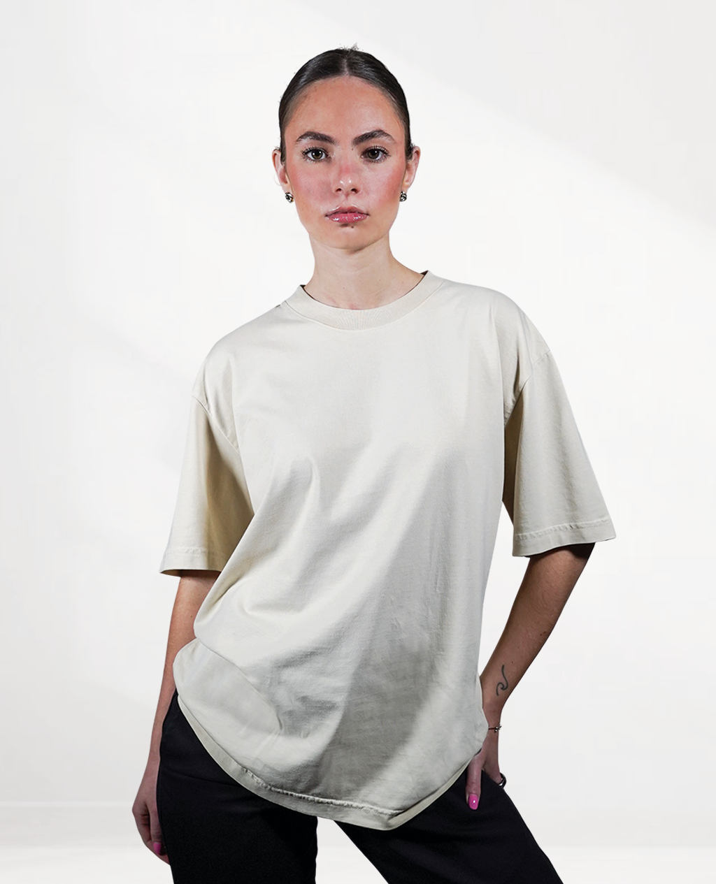 T-Shirt Oversized Sand Dune | Pima Cotton